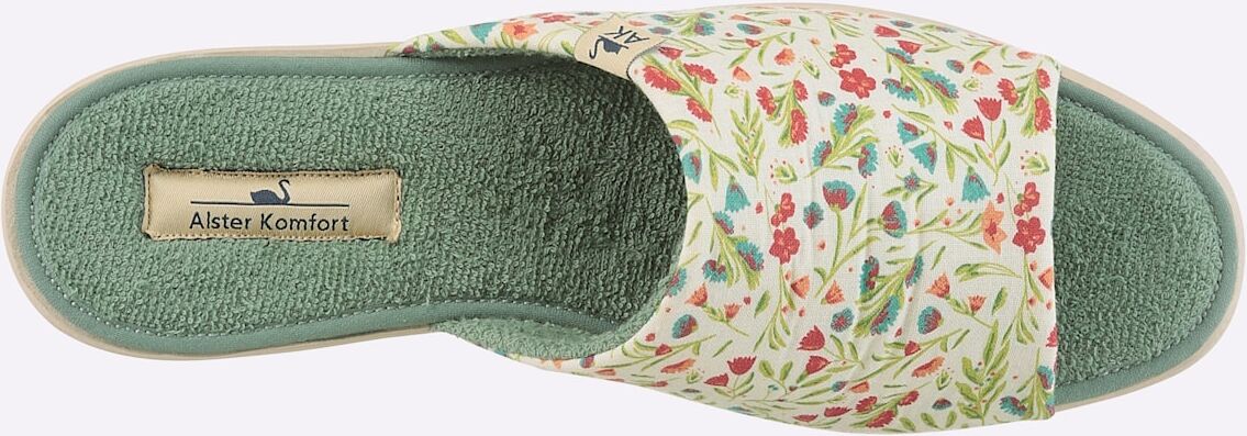 Pantoffel CASUAL LOOKS, Damen, Gr. 37, rosé, bedruckt, Schuhe Pantoffel