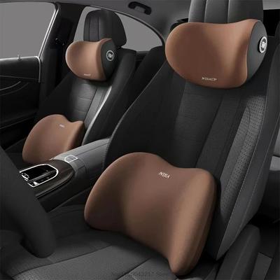Uplift Treasures Ergonomic Memory Foam Car Neck Support Pillow brown waist
