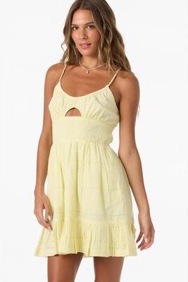 O'Neill s Adelaide Mini Dress in Citron, Size 2XL