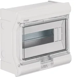 Hager VE110SN Kleinverteiler, vector, APV, IP65, 10 Modul, UV-stabil, ohne Leitungseinführung