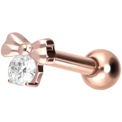 Titan Ohrpiercing mit Innengewinde SCHLEIFE + KRISTALL