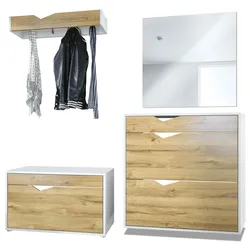GARDEROBE Kolmio Fronten in Eiche Natur