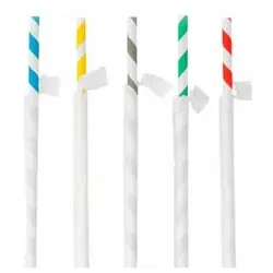 Strohhalme 21cmx6mm Assorted Gestreiftes Papier 250un