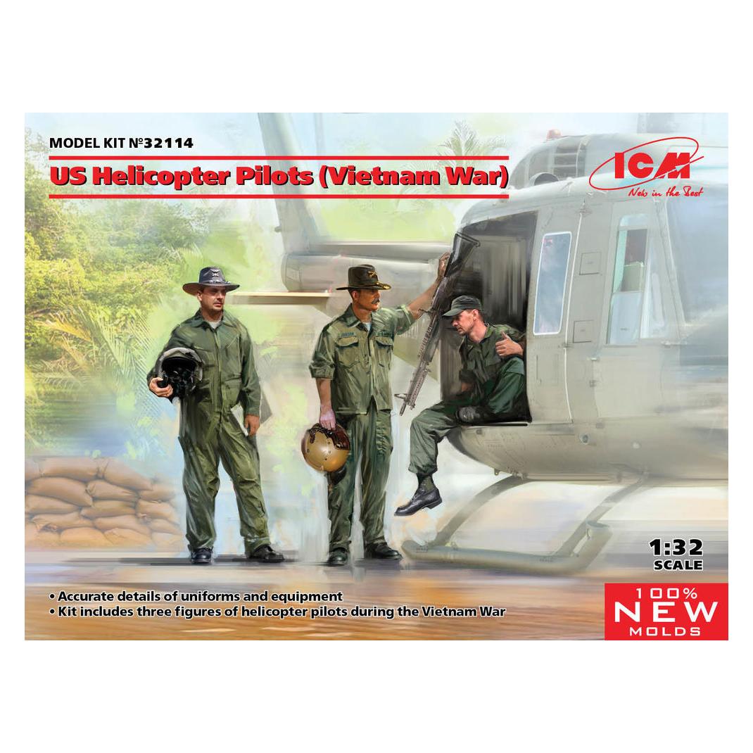 ICM US Helicopter Pilots (Vietnam War) (100% new molds) (32114)