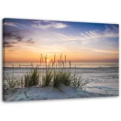 LEINWANDBILD Sonnenuntergang am Strand 100x70cm