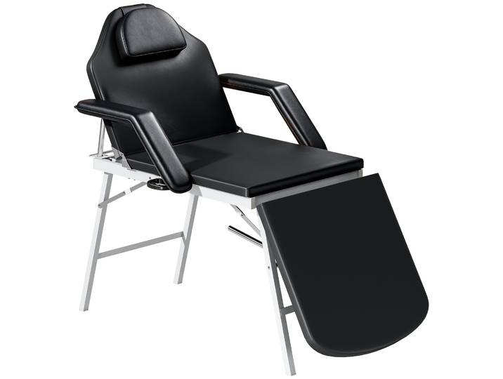 HOMCOM Draagbare 3-delige massagetafel met gezichtsuitsparing, afneembare hoofdsteun en armleuningen