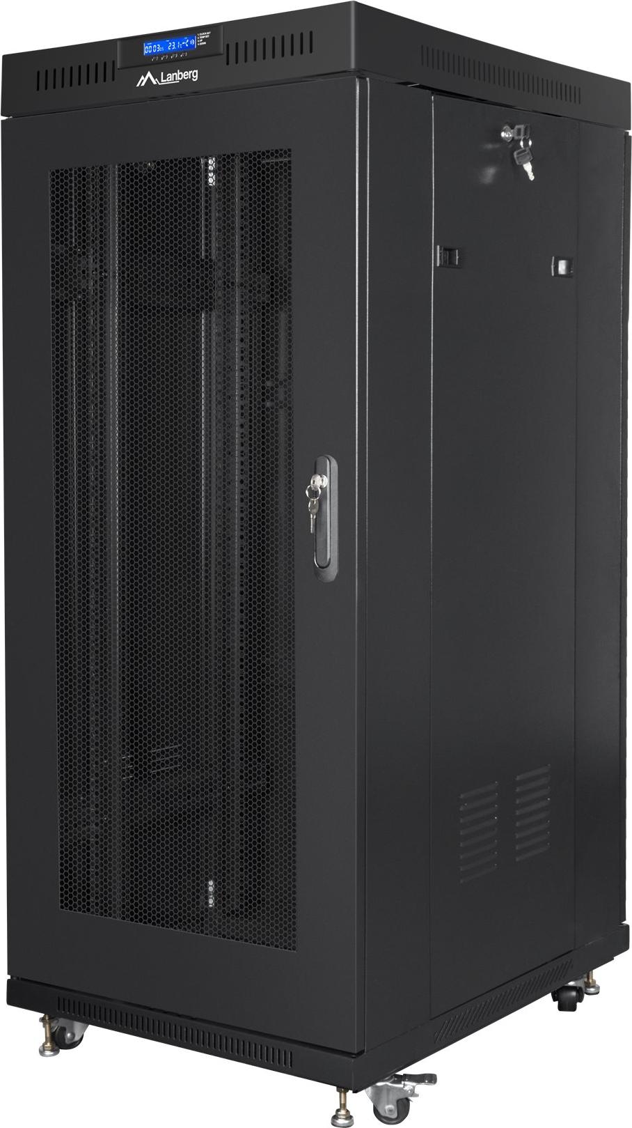 Lanberg Rackmount 19" 27U 600X800 Schwarz Lcd Perforierte