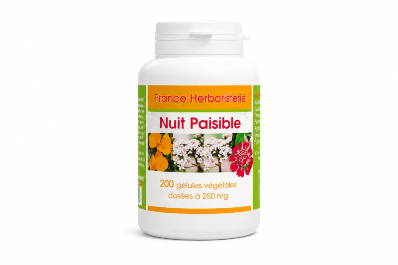 France Herboristerie Nuit Paisible gélules   Valériane, Passiflore & Aubépine