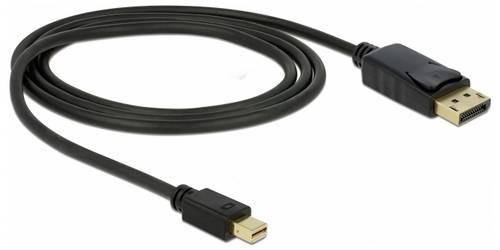 Delock Mini-DisplayPort / DisplayPort Anschlusskabel Mini DisplayPort Stecker, DisplayPort Stecker 1m Schwarz 82698 dreifach