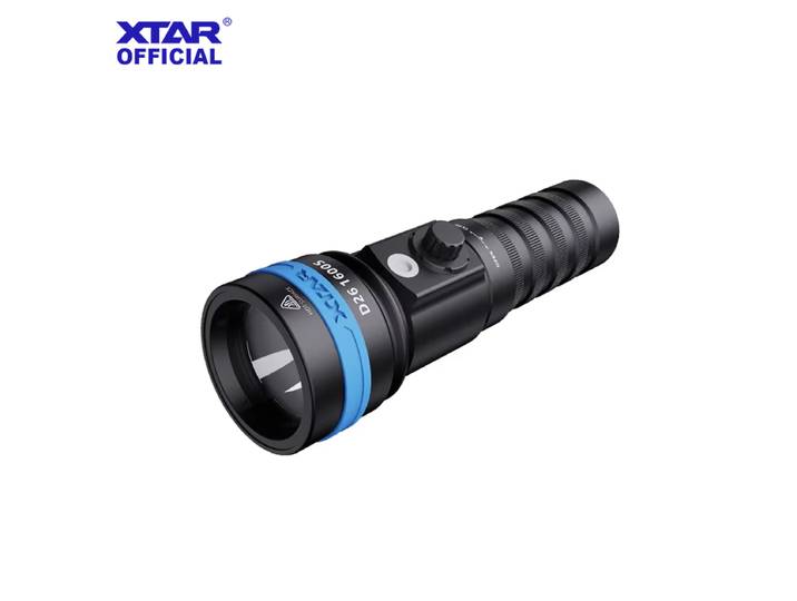 Lampe de plongée XTAR D26 1600S 1600LM 538m 90° ° Caméra grand angle IPX8 100m 18650/26650 pour la plongée en grotte et le sauvetage