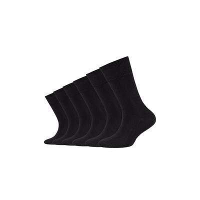 Socken CAMANO "ca-soft", Mädchen, Gr. 27-30, schwarz, Baumwolle, Elasthan, Polyamid, unifarben, normal, Socken Socken, mit Komfortbund und gepolsterten Zehen-/Fersenbereich