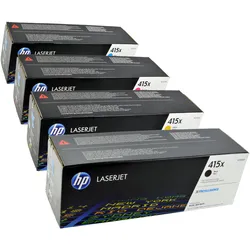 HP, Toner, 4 Toner W2030X-W2033X 415X Multipack K C M Y 4-farbig (BK, C, M, Y)