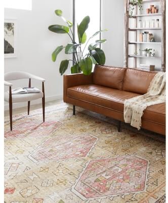 Alexander Home Leanne Aztec Distressed Printed Area Rug