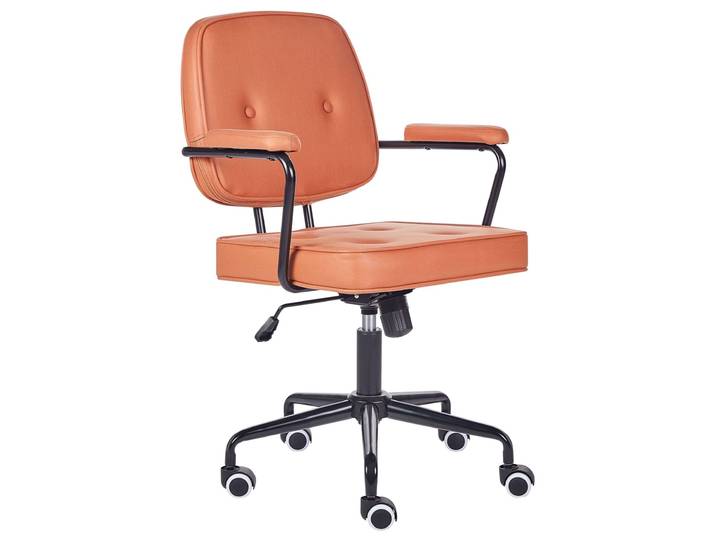 Chaise de bureau tissu orange