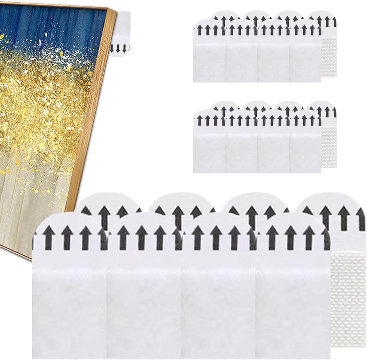 Zelfklevende Ophangstrips voor Decoratie - 12 Paren - Wit
