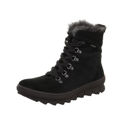Stiefelette LEGERO "Legero Stiefelette Leder", Damen, Gr. 42, Textil, schwarz (schwarz, schwarz), Leder, Schuhe Stiefelette