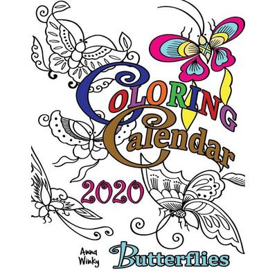 Coloring Calendar 2020 Butterflies, Taschenbuch von Anna Winky, Gumdrop Press, 978-1-945887-70-3