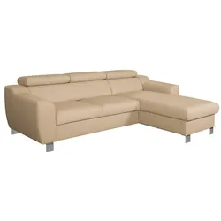 Ecksofa Aspen Leder Beige