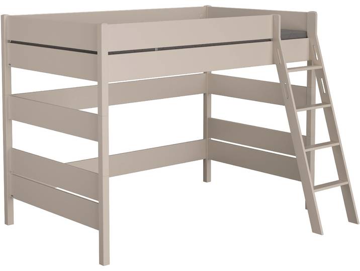 Spielbett PAIDI TIAGO in verschiedenen Größen und Farben, mit Leiter , beige (cashmere, beige, cashmere, beige, cashmere, beige), B:177,5cm H:160,6cm L:210,4cm, Betten, Spielbett, Rausfallschutz, geprüfte Sicherheit, umbaubares Bett mit Massivholz
