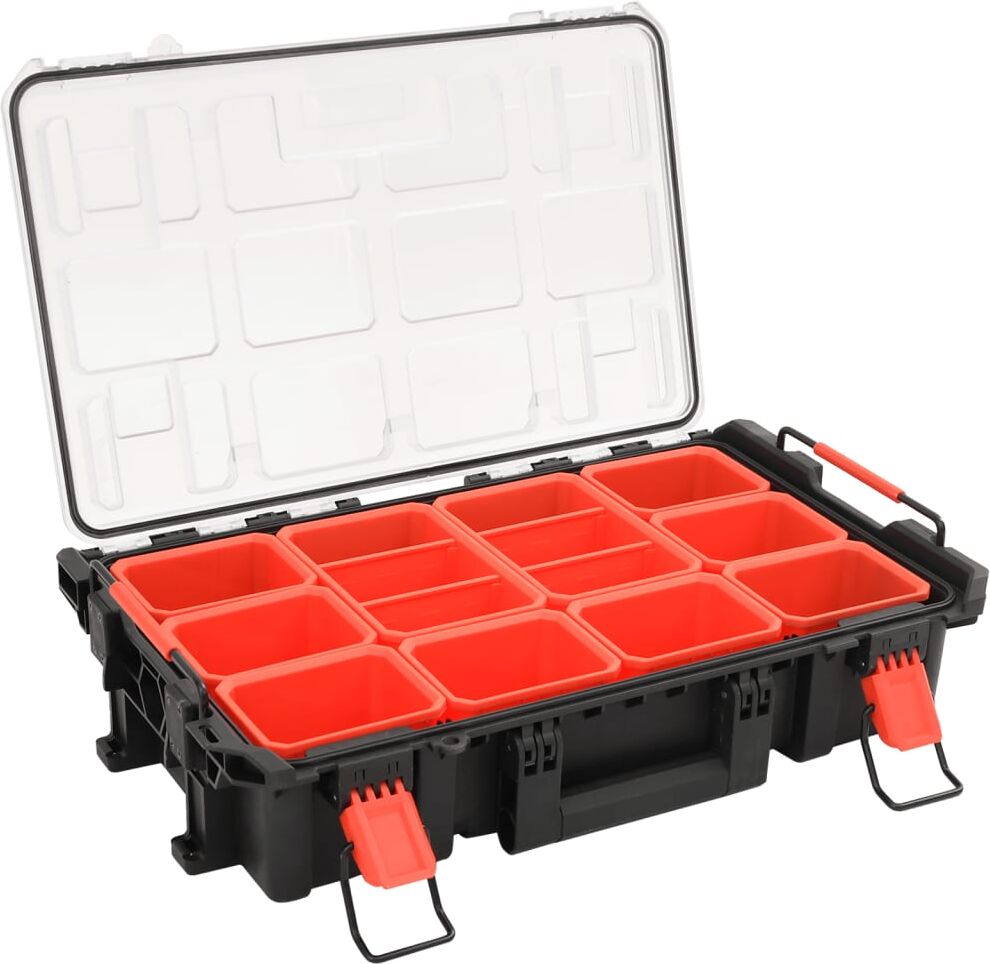 vidaXL Mallette de transport portable noir 55,5x34,5x13,5 cm PP