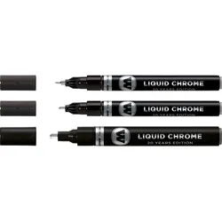 MOLOTOW Liquid Chrome Acrylstifte-Set 1.0 + 2.0 + 4.0 mm Chrom