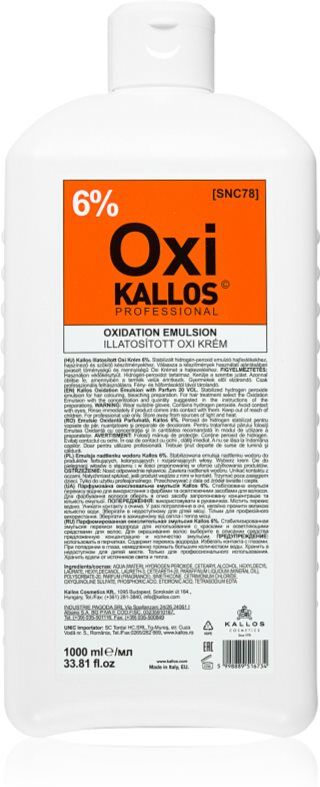 Kallos Kallos Classic Oxi Peroxidcreme 6 % nur für professionellen Gebrauch 1000 ml