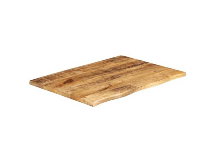 Tischplatte 90x60x2,5 cm aus Massivholz Mango, für Rand Roh-Ästhetik, rustikaler Charme, leichte Reinigung, universell kombinierbar mit Standfüßen, einzigartige Maserung