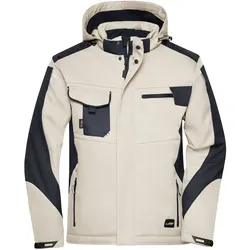Winter Softshelljacke "JN824" - S - stone/black