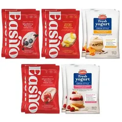 EASIYO Joghurtpulver 10 Beutel für 10kg frischen Joghurt 5 versch. Sorten