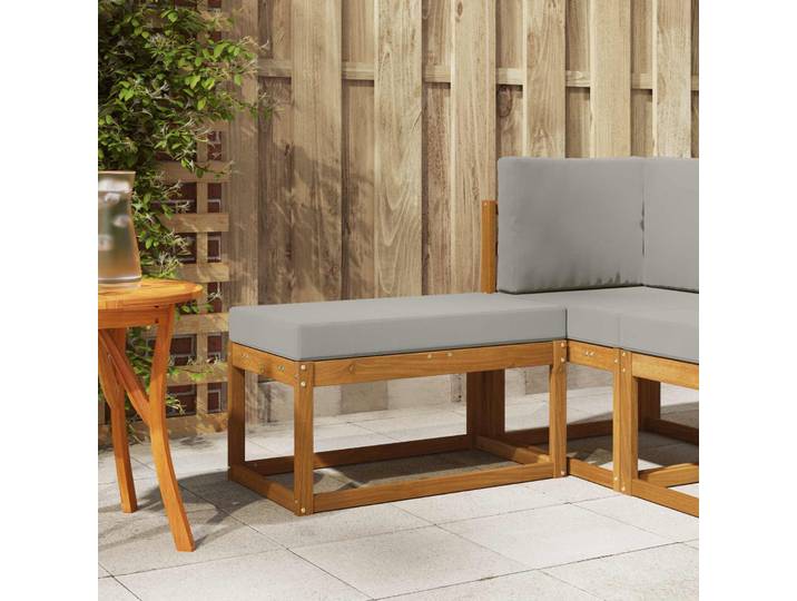 vidaXL Outdoor Hocker Bank Massivholz Akazie Natur