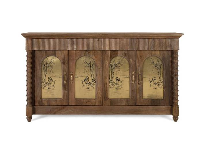 Buffet en bois de manguier 169 cm style ethnique colonial