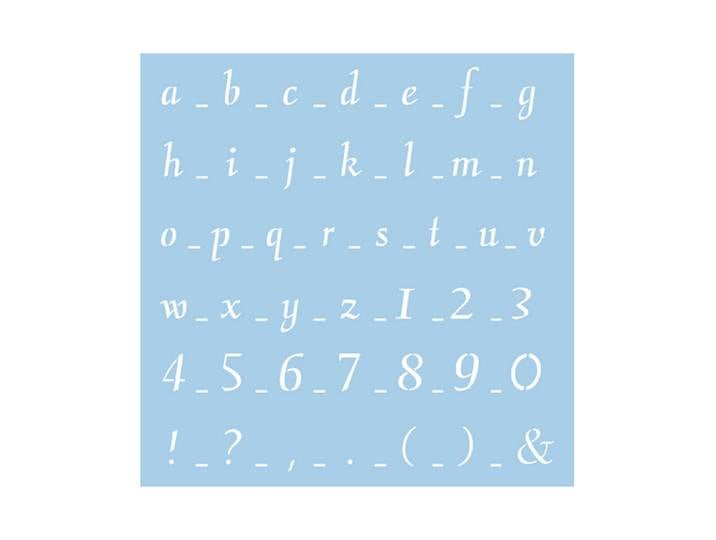 Rayher Schablone Klassische Schrift 1 30 × 30 cm