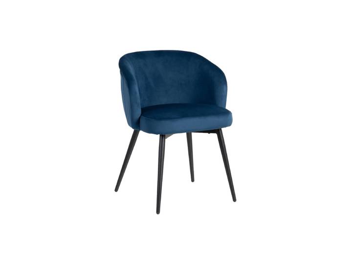 Designstuhl „Weave“ mit Samtbezug Ixia