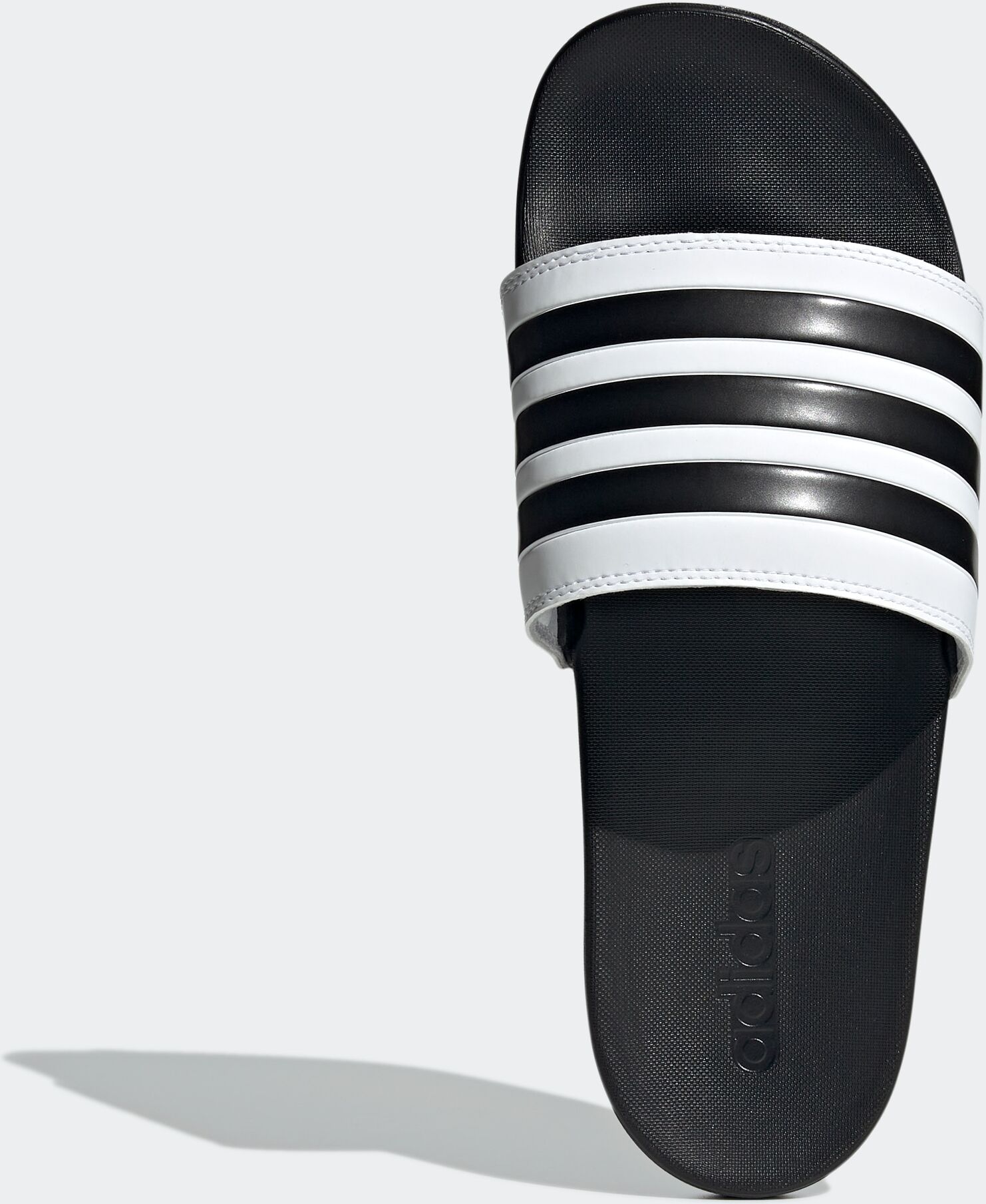 Badesandale ADIDAS SPORTSWEAR "COMFORT ADILETTE", Damen, Gr. 42, schwarz-weiß (cloud weiß, core schwarz, core schwarz), Synthetik, Schuhe Badesandale, Badelatschen