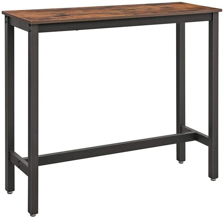 Borough Wharf Hemsworth Rectangular Dining Table with Steel Base Brown
