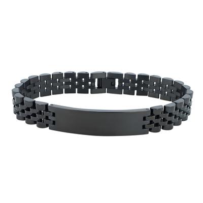 Gliederarmband ADELIA´S "Armband – Gliederarmband aus Edelstahl 21 cm", schwarz, Armbänder, Damen, 21cm, Edelstahl, Gliederarmband, Perfekt zum Verschenken an besondere Menschen