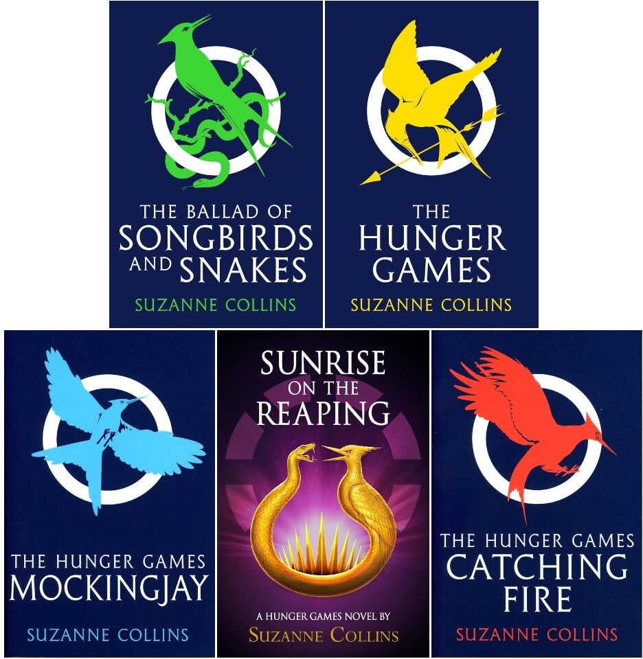 Scholastic The Hunger Games Series by Suzanne Collins 5 Books Collection Set (Ballad of Songbirds and Snakes, Sunrise on the Reaping [HB])