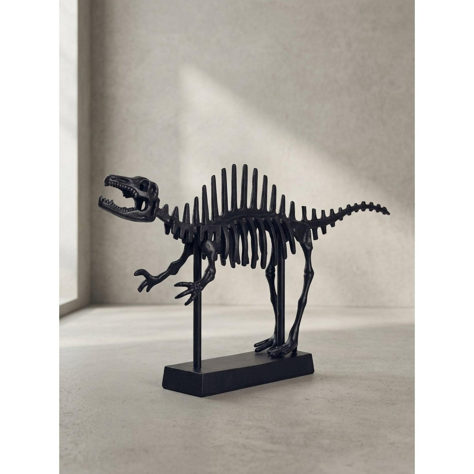 Dekofigur T-Rex Aluminium Schwarz 62 cm mit Sockel