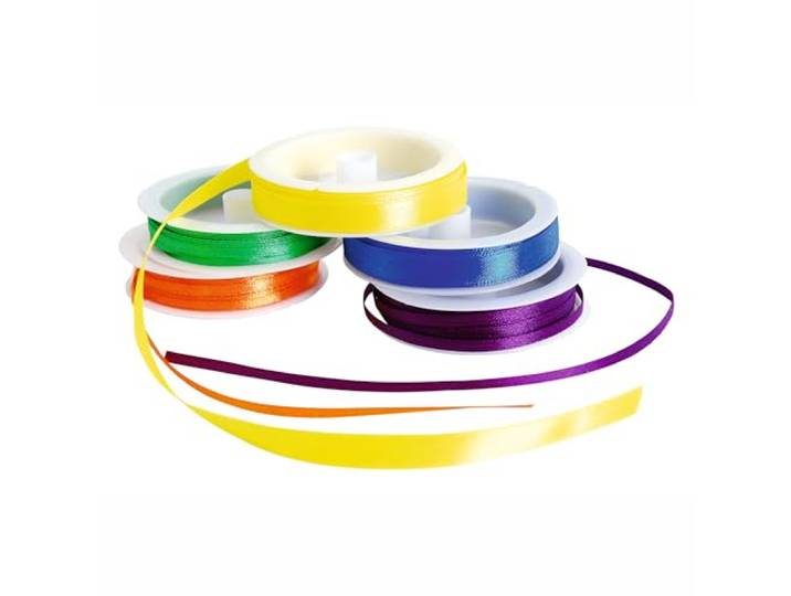 Satijnen lint 8 kleuren 16 rol