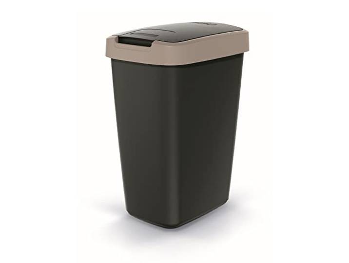 Keden COMPACTA Q Prullenbak Afvalmand 12 liter Recyclingmand (zwart/lichtbruin)