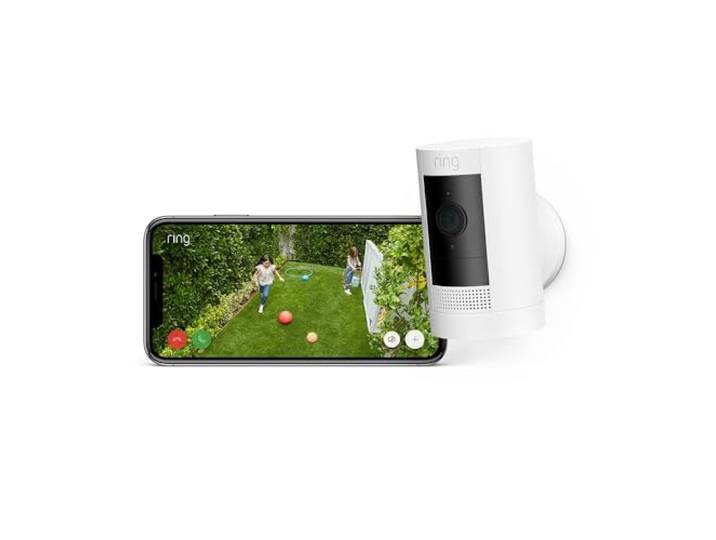Ring Buitencamera op batterij (Stick Up Cam) HD-beveiligingscamera met tweeweg-audio, doe-het-zelf-installatie Ring Home-proefperiode (30 dagen gratis)