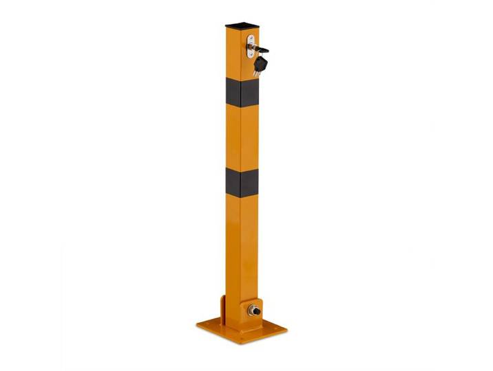 Relaxdays 4x poteaux pliables jaune et noir