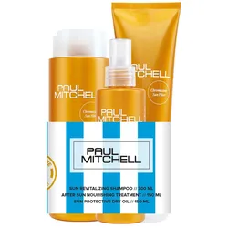 600ml Paul Mitchell Sun Trio (Shampoo 300ml + Treatment 150ml + Oil 150ml)