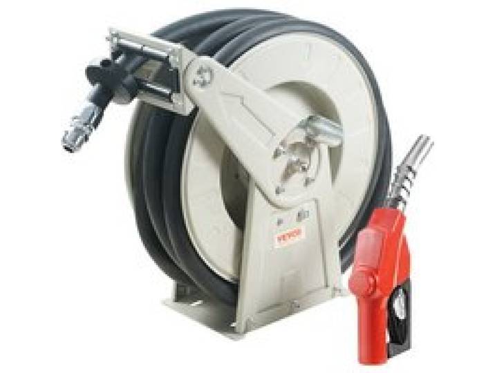 VEVOR Kraftstoffschlauchaufroller, einziehbarer Dieselschlauchaufroller, 3/4 Zoll x 152,4 cm, automatische Betankungsdüse