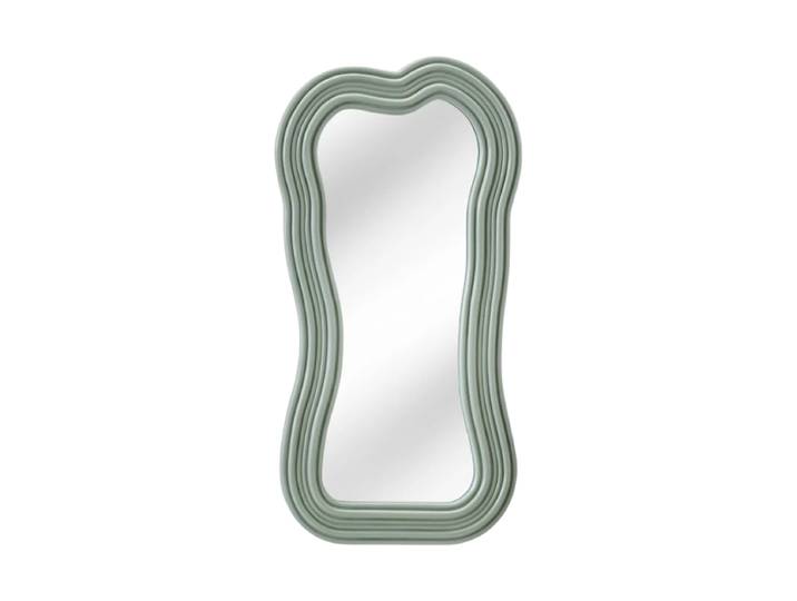 Asymmetrischer Design Wandspiegel „Alice“ Pastell Salbeigrün Invicta Interiors