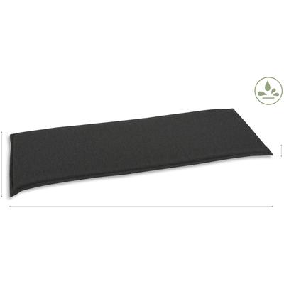 Bankauflage GO-DE, grau (anthrazit), B:48cm H:148cm, Bezug: 100% Polyester, Polsterauflagen, Bankauflage, 3 Sitzer, wasserabweisend