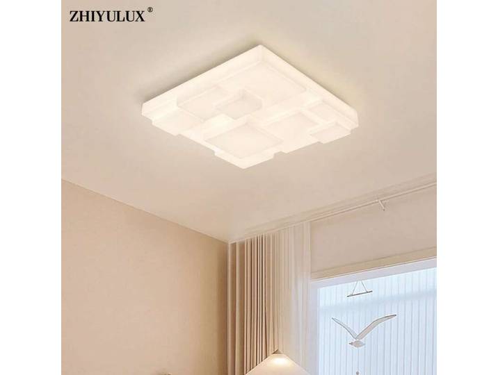 Plafonniers ronds et carrés modernes à gradation à distance pour la maison, lumière LED spéciale pour salon, chambre à coucher, allée plate, lampe de hall, éclairage intérieur, nouveau