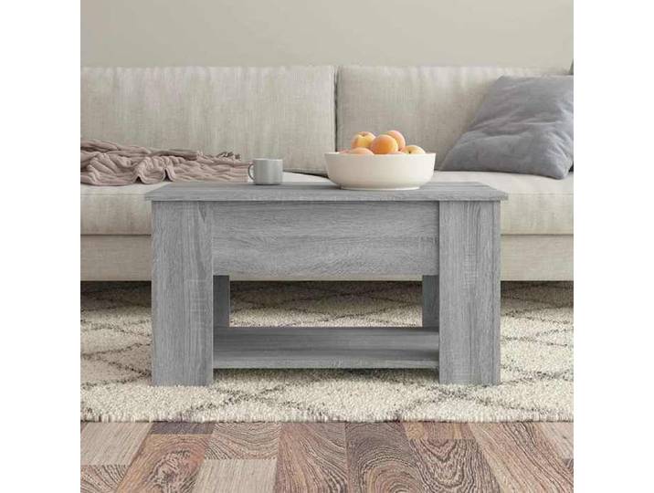 Table basse polyvalente - vidaxl - Sonoma gris - 79x49x41 cm - Bois d'ingénierie - Dessus relevable