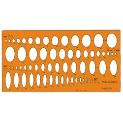 Standardgraph, Lineal, Ellipsenschablone (Kunststoff)