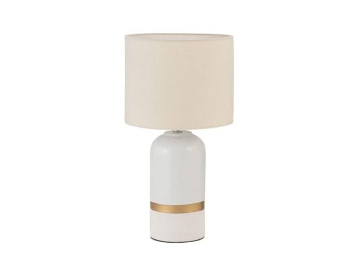 Pauleen Lampe à poser Paulmann 48318 « Glowing Soul » E14 max. 20 W\, tissu crème\, céramique\, lampe de chevet